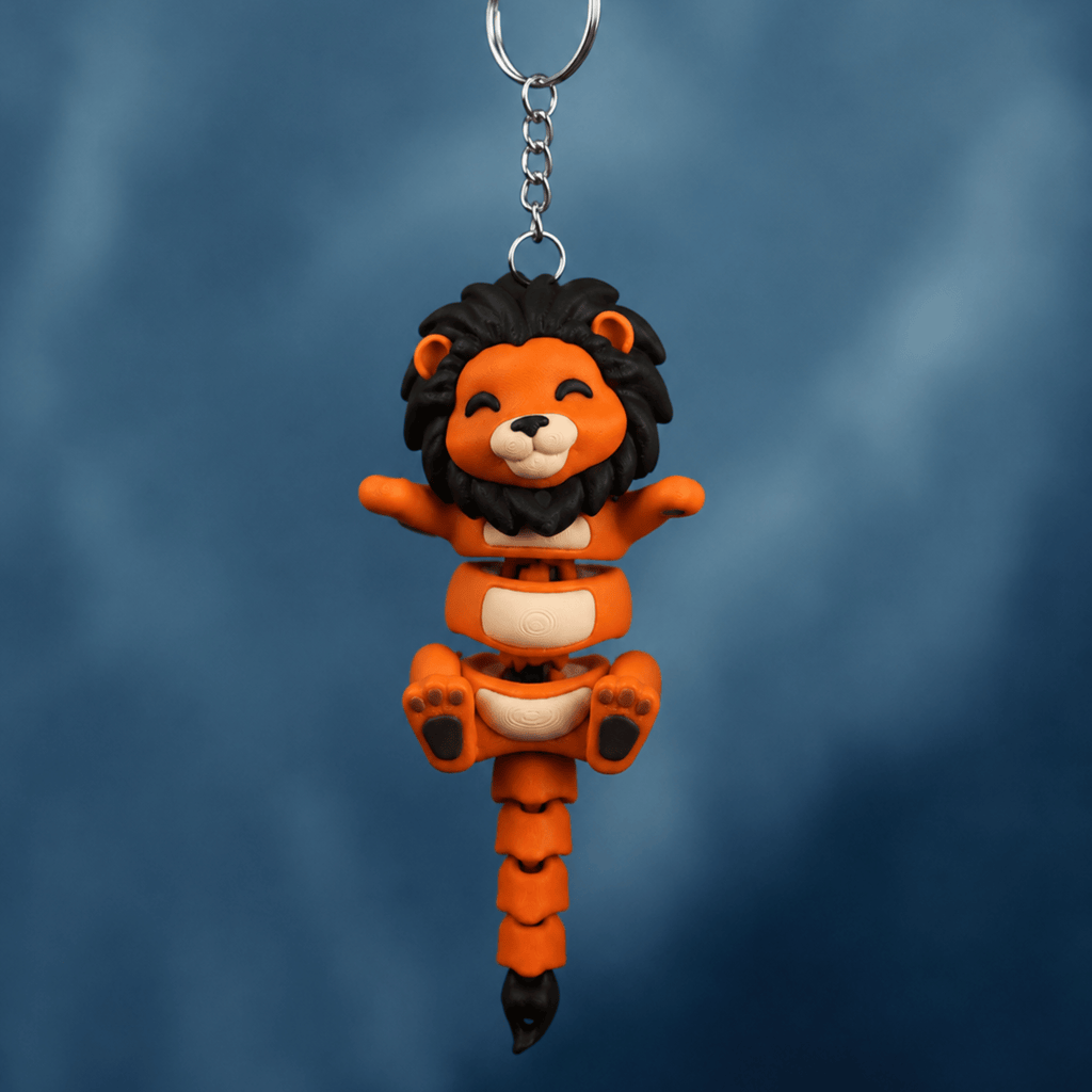 Sher Snap — Articulated Flexi Lion Keychain, Magnetic Paws, Bag Charm