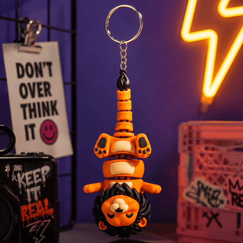 Sher Snap — Articulated Flexi Lion Keychain, Magnetic Paws, Bag Charm