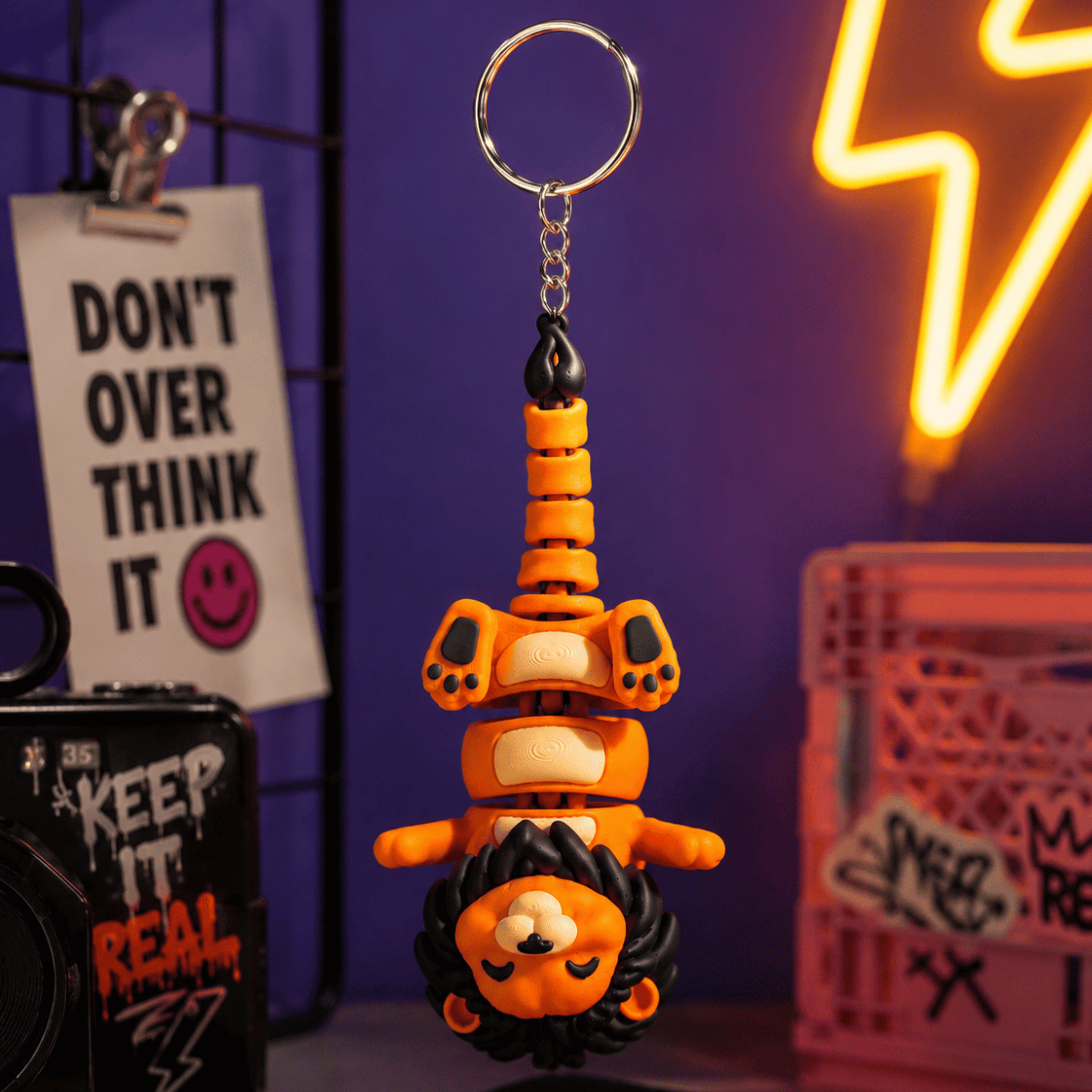 Sher Snap — Articulated Flexi Lion Keychain, Magnetic Paws, Bag Charm