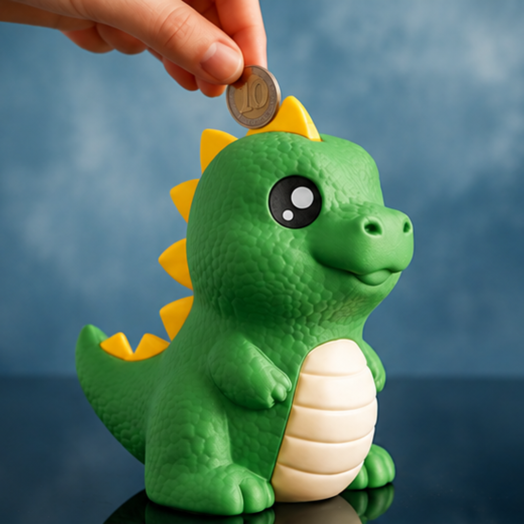 Dino Gullak — Dinosaur Coin Bank for Kids, 24cm Money Bank