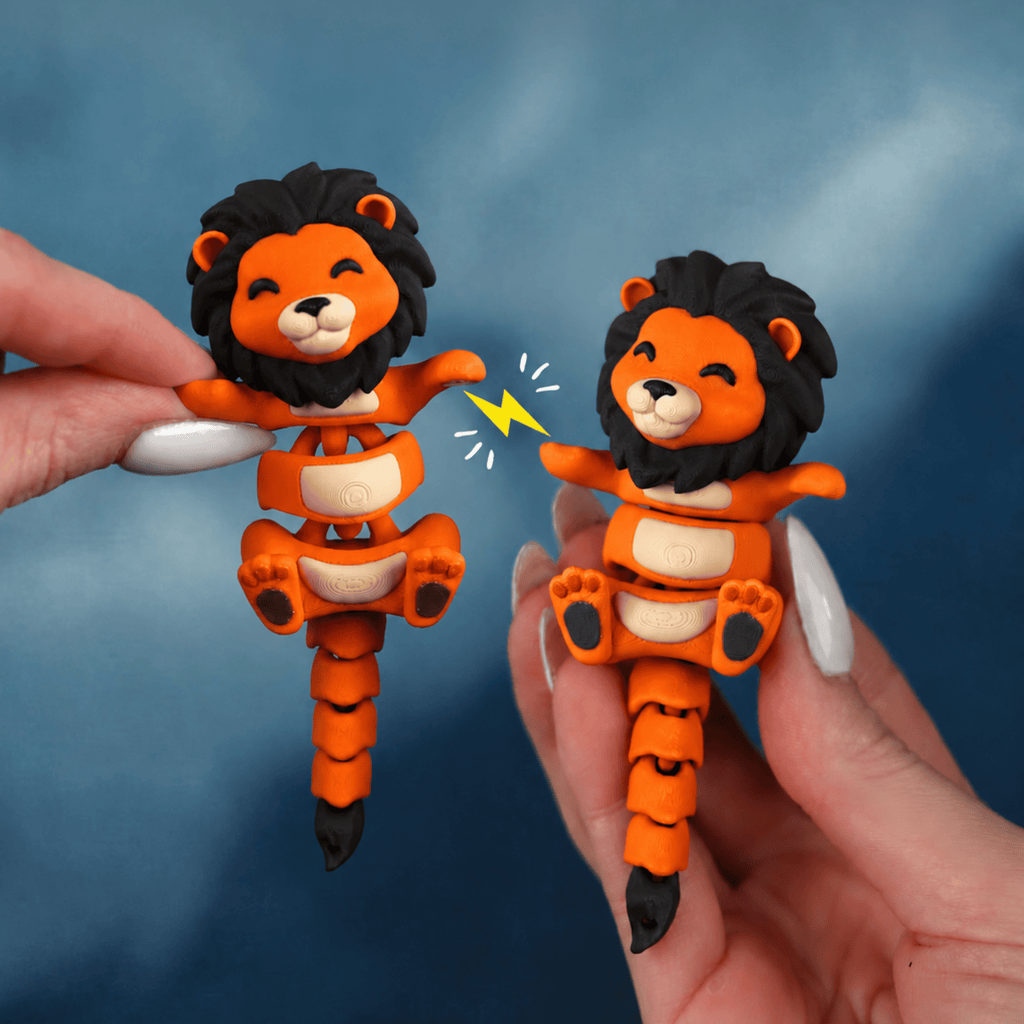 Sher Snap — Articulated Flexi Lion Keychain, Magnetic Paws, Bag Charm