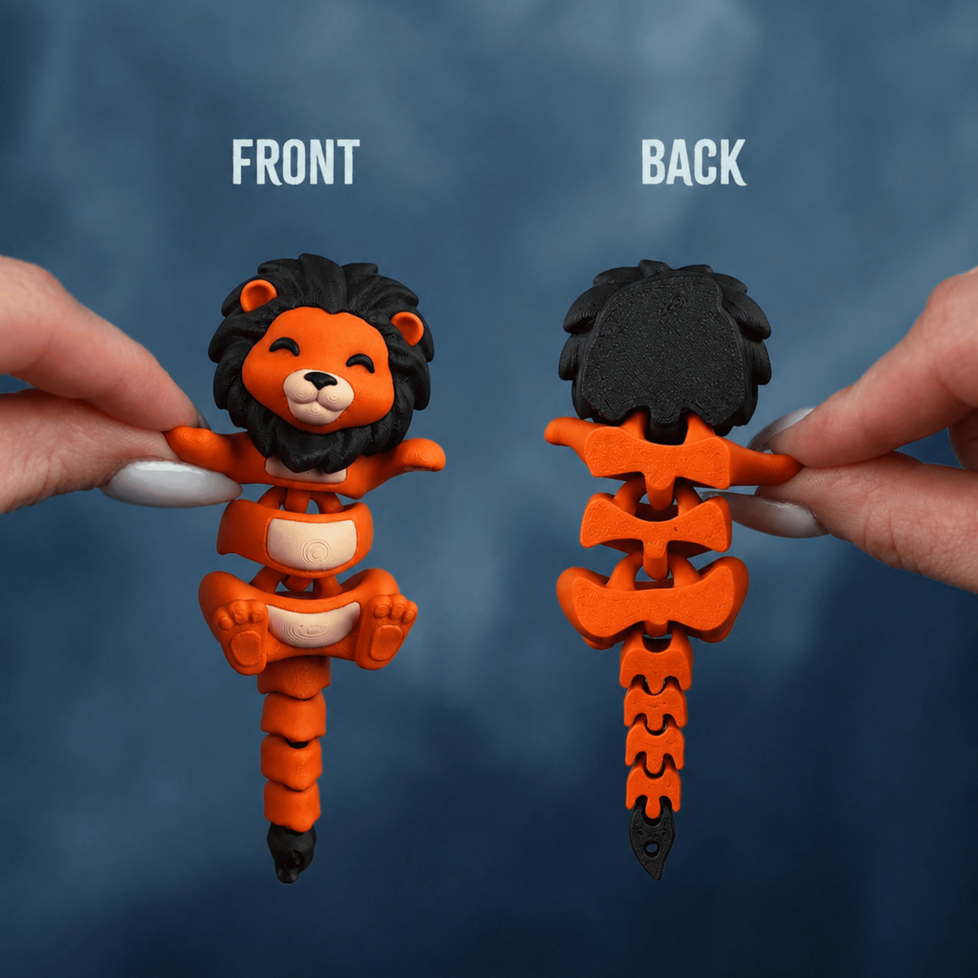Sher Snap — Articulated Flexi Lion Keychain, Magnetic Paws, Bag Charm