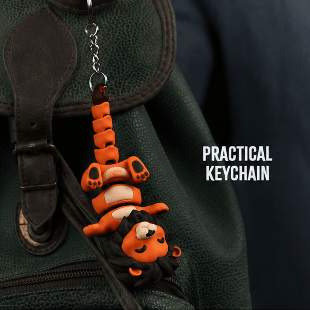 Sher Snap — Articulated Flexi Lion Keychain, Magnetic Paws, Bag Charm