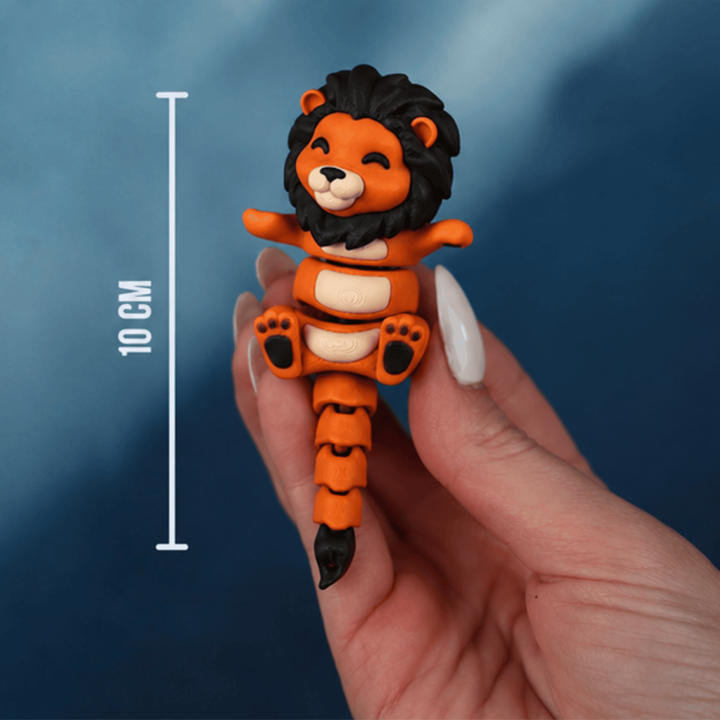 Sher Snap — Articulated Flexi Lion Keychain, Magnetic Paws, Bag Charm