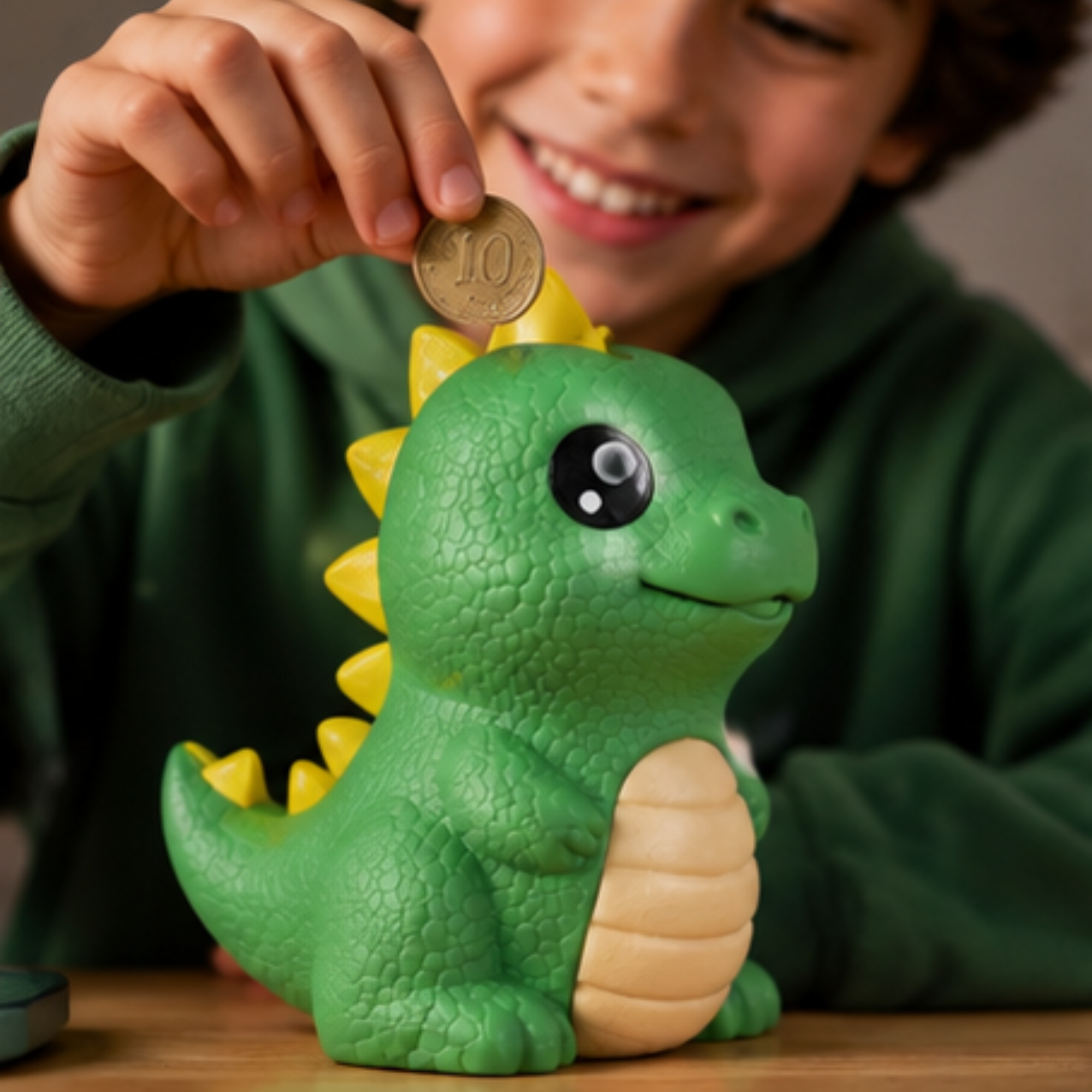 Dino Gullak — Dinosaur Coin Bank for Kids, 24cm Money Bank