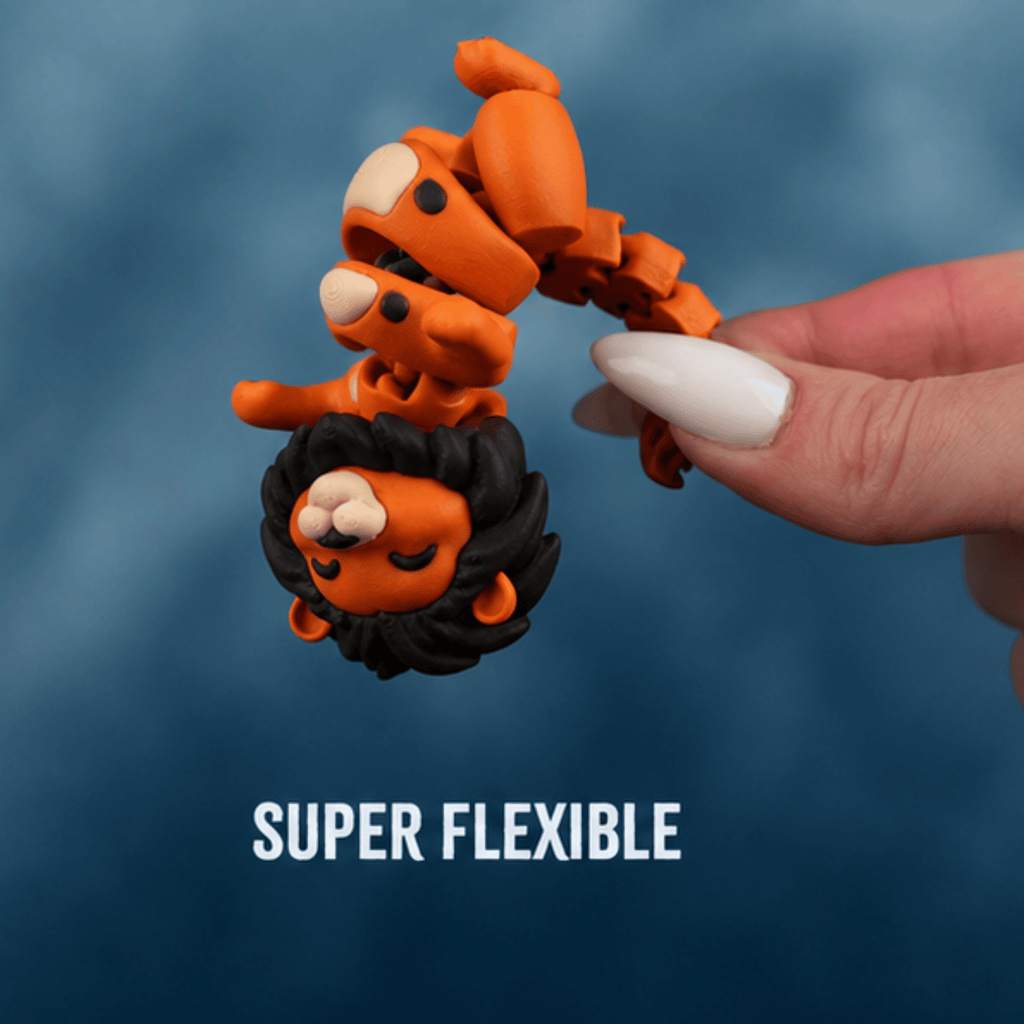 Sher Snap — Articulated Flexi Lion Keychain, Magnetic Paws, Bag Charm
