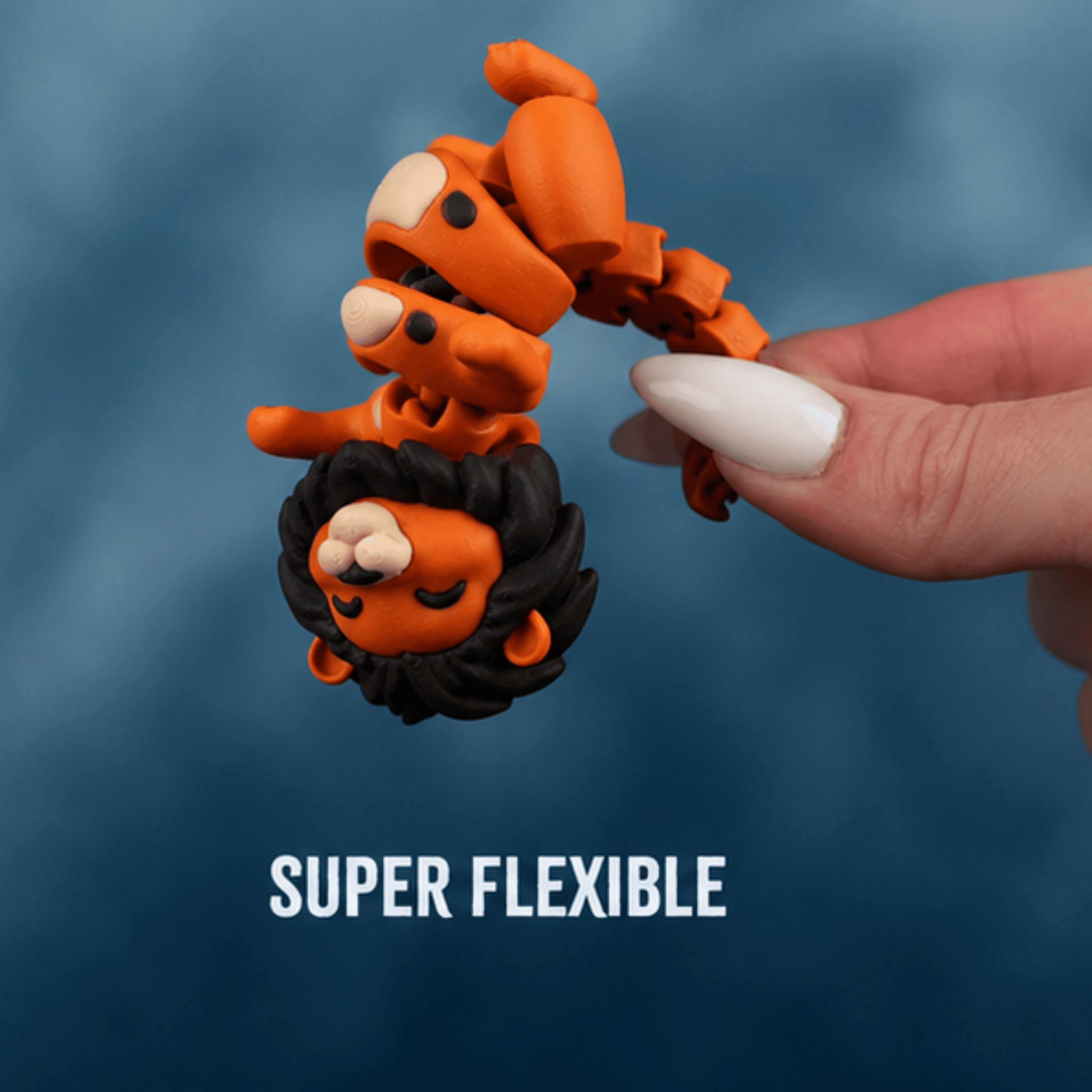 Sher Snap — Articulated Flexi Lion Keychain, Magnetic Paws, Bag Charm