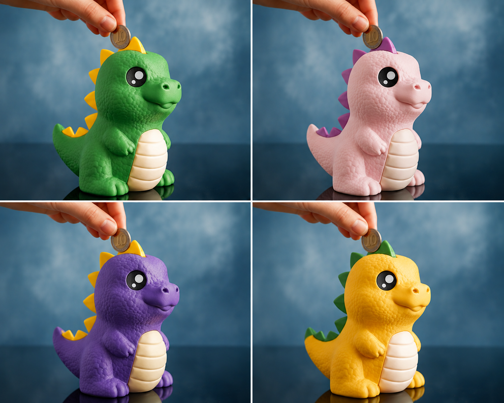 Dino Gullak — Dinosaur Coin Bank for Kids, 24cm Money Bank