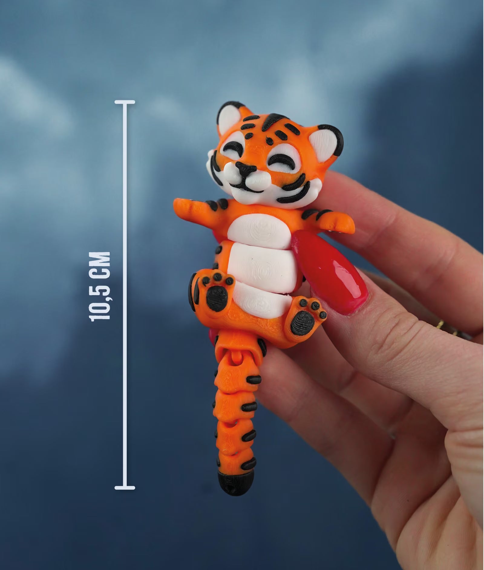 Baagh Snap — Articulated Flexi Tiger Keychain, Magnetic Paws, Bag Charm