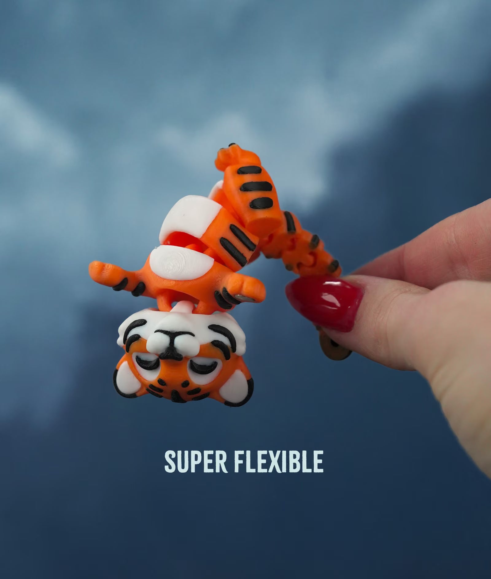 Baagh Snap — Articulated Flexi Tiger Keychain, Magnetic Paws, Bag Charm