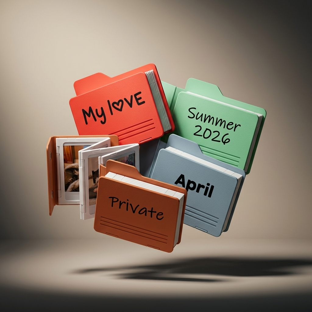Memory Folder — Desktop Mini Photo Album, Holds 12 Photos