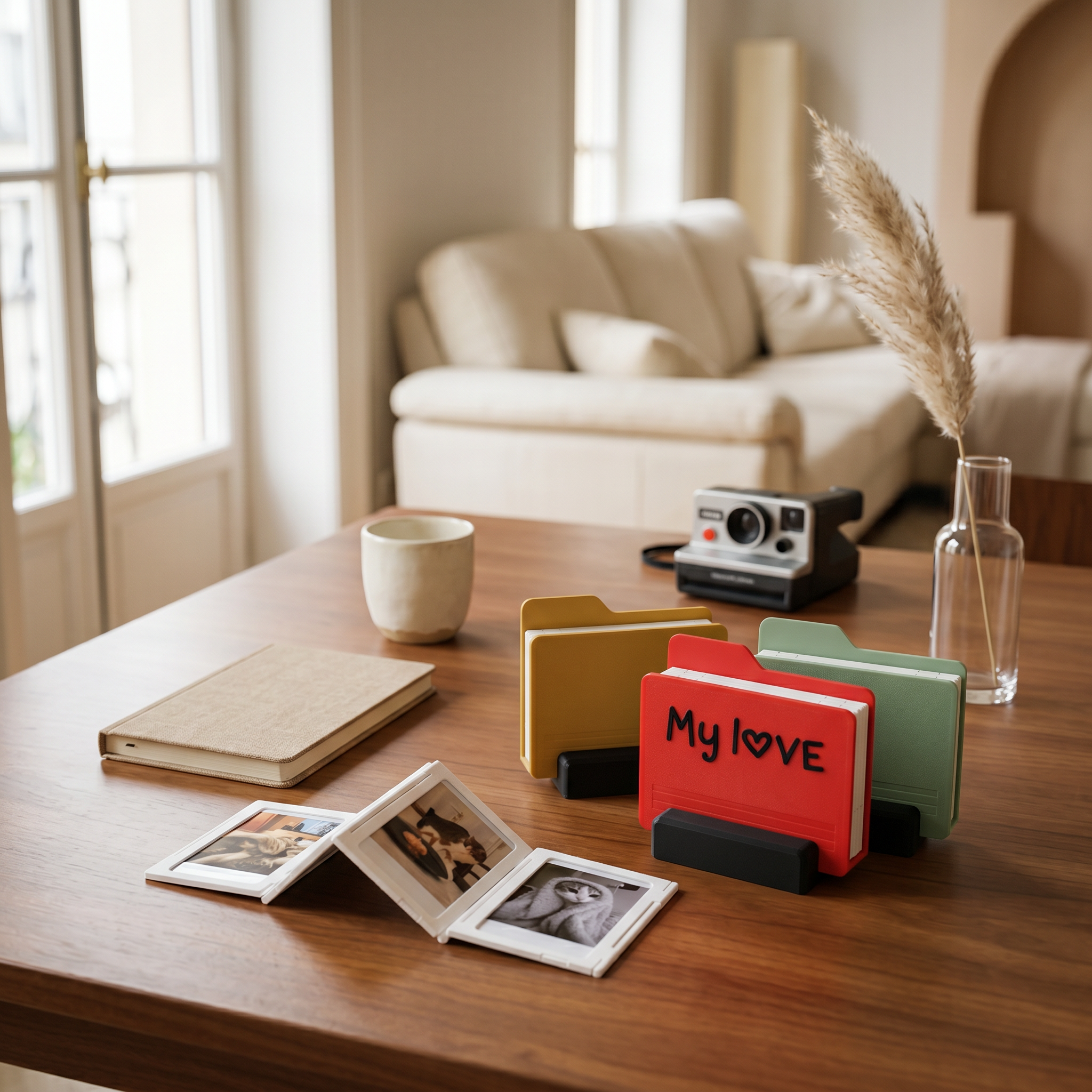 Memory Folder — Desktop Mini Photo Album, Holds 12 Photos