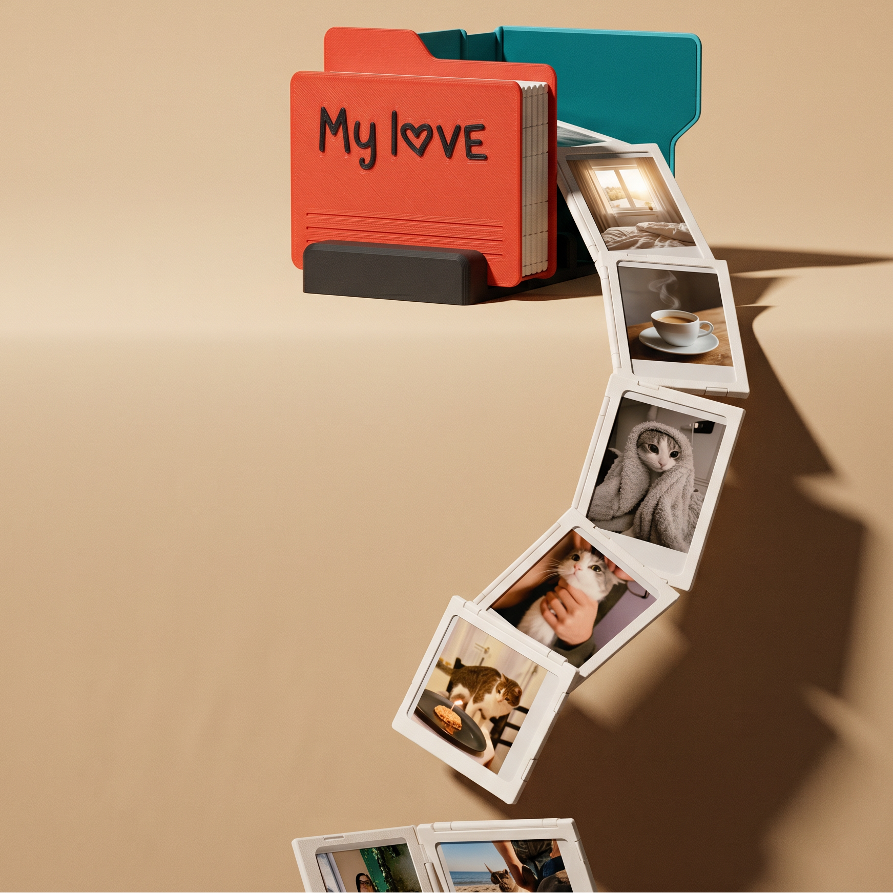 Memory Folder — Desktop Mini Photo Album, Holds 12 Photos