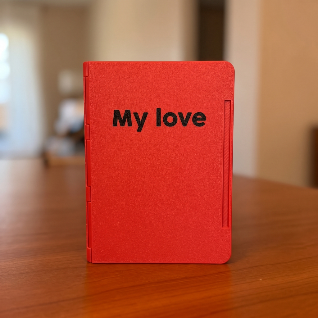 Memory Book — Sliding Photo Album, Holds 12 Photos, Desk Keepsake