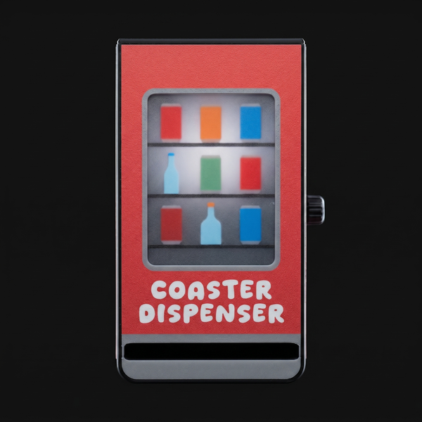 Coaster Dispenser — Vending Machine Style