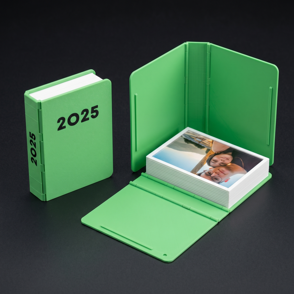 Memory Book — Sliding Photo Album, Holds 12 Photos, Desk Keepsake