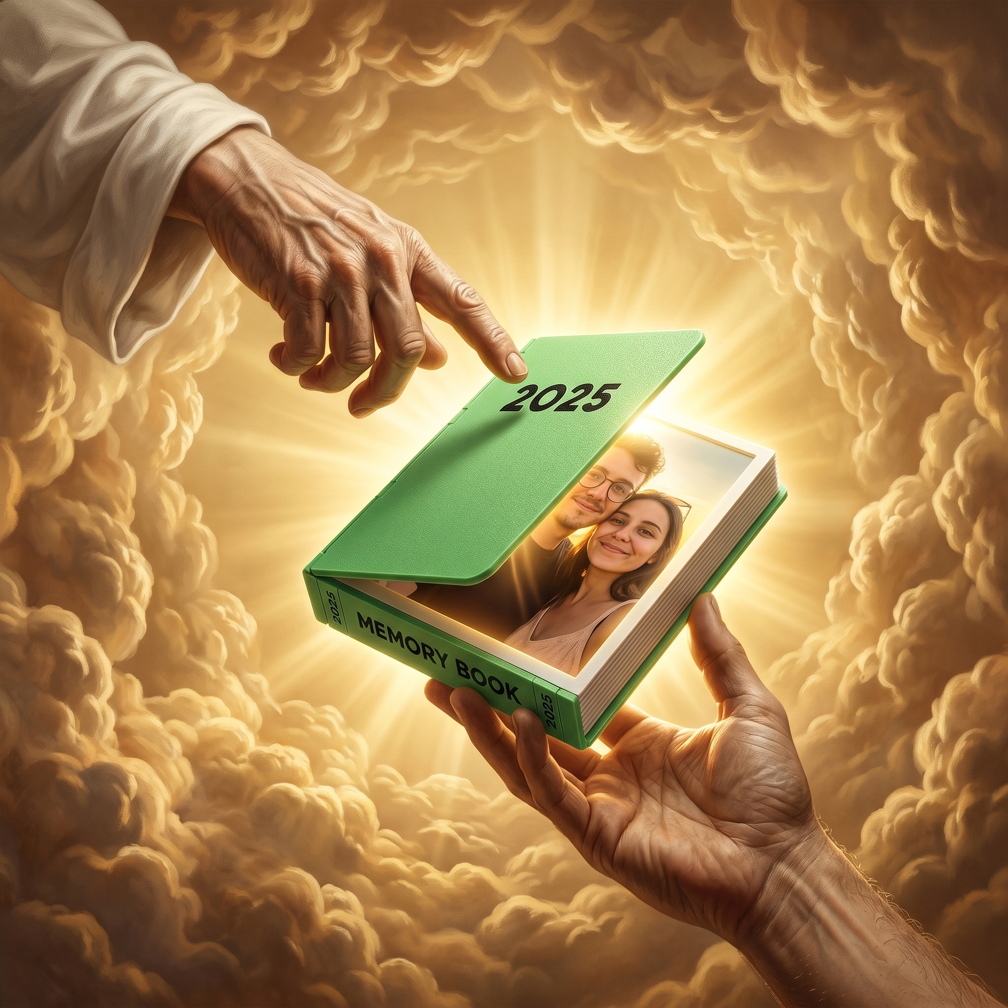 Memory Book — Sliding Photo Album, Holds 12 Photos, Desk Keepsake