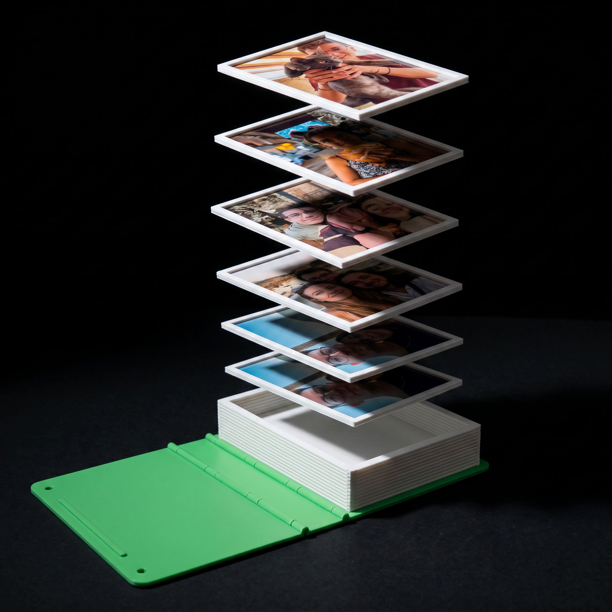 Memory Book — Sliding Photo Album, Holds 12 Photos, Desk Keepsake