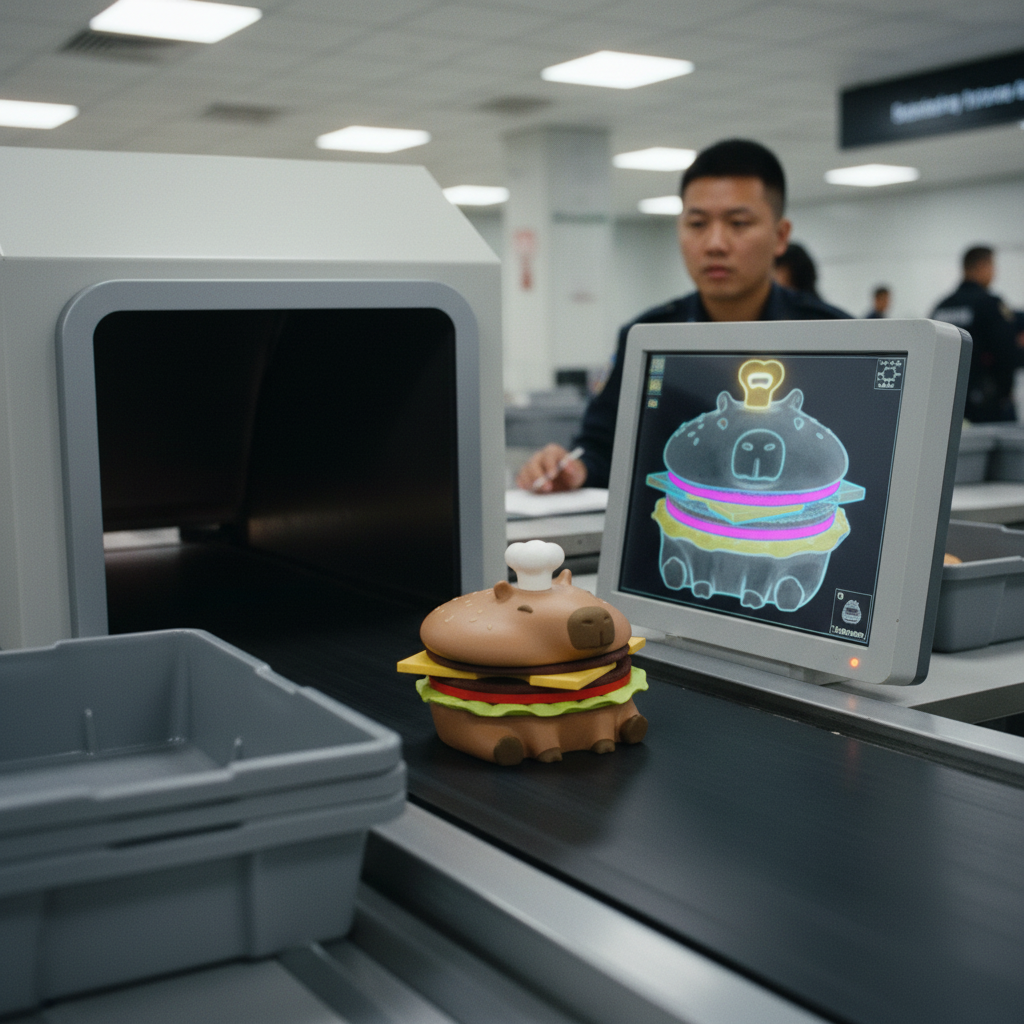Capy-Burger Coaster Set — Capybara Burger, 4 Coasters + Bottle Opener, Desk Accessory