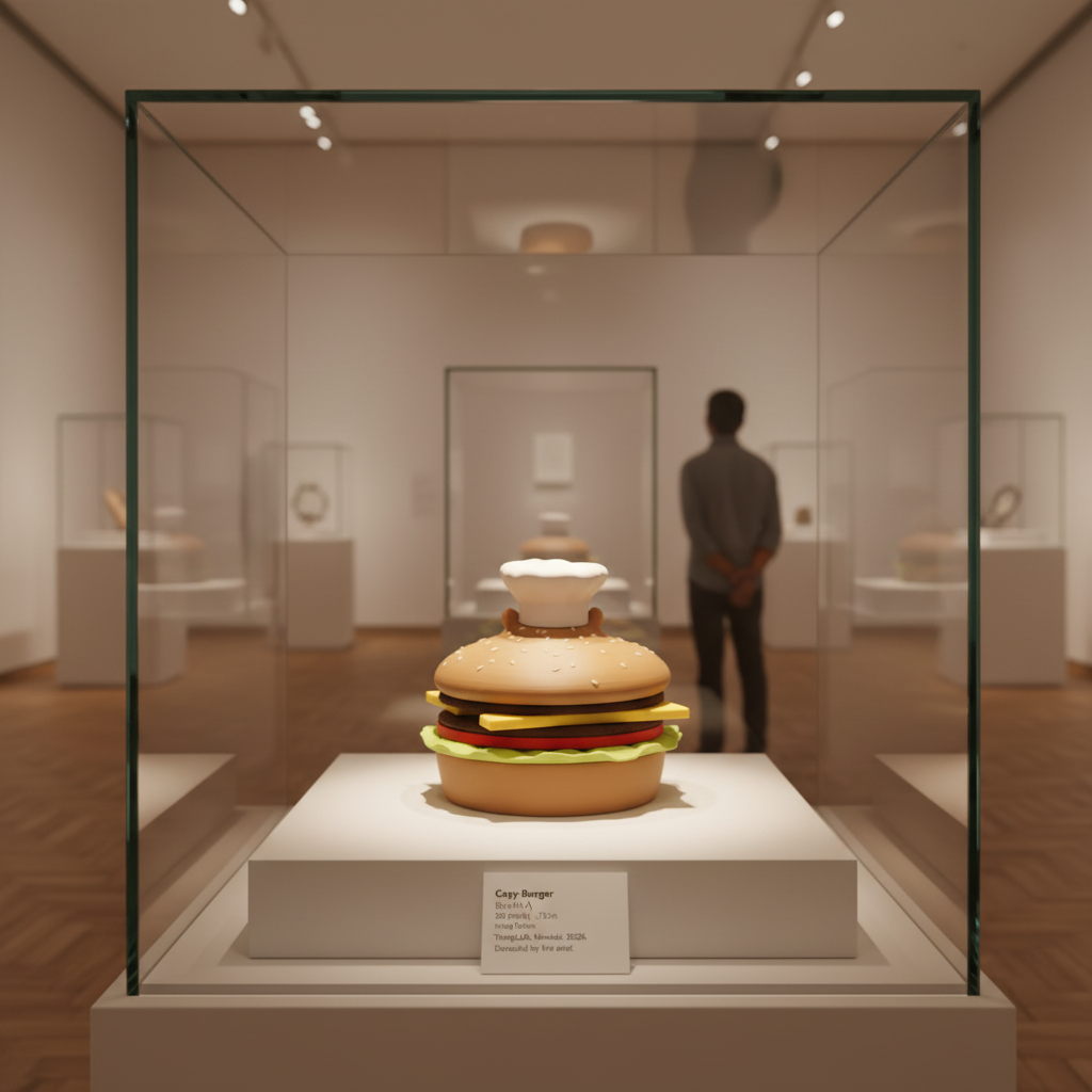 Capy-Burger Coaster Set — Capybara Burger, 4 Coasters + Bottle Opener, Desk Accessory
