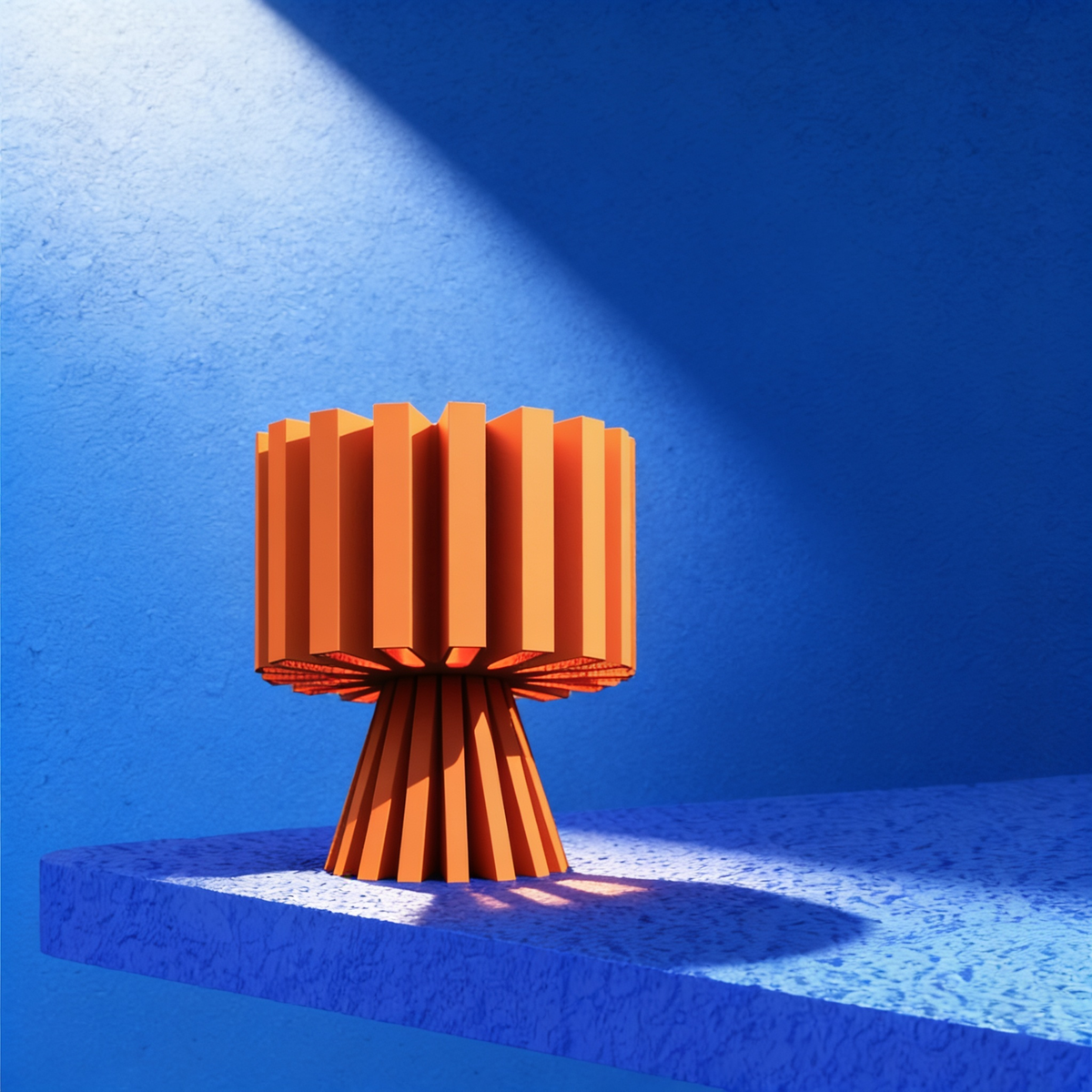 Flaro - Designer Table Lamp: Ribbed Sculptural Bedside Lamp for Bedroom & Living Room