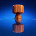 Flaro - Designer Table Lamp: Ribbed Sculptural Bedside Lamp for Bedroom & Living Room