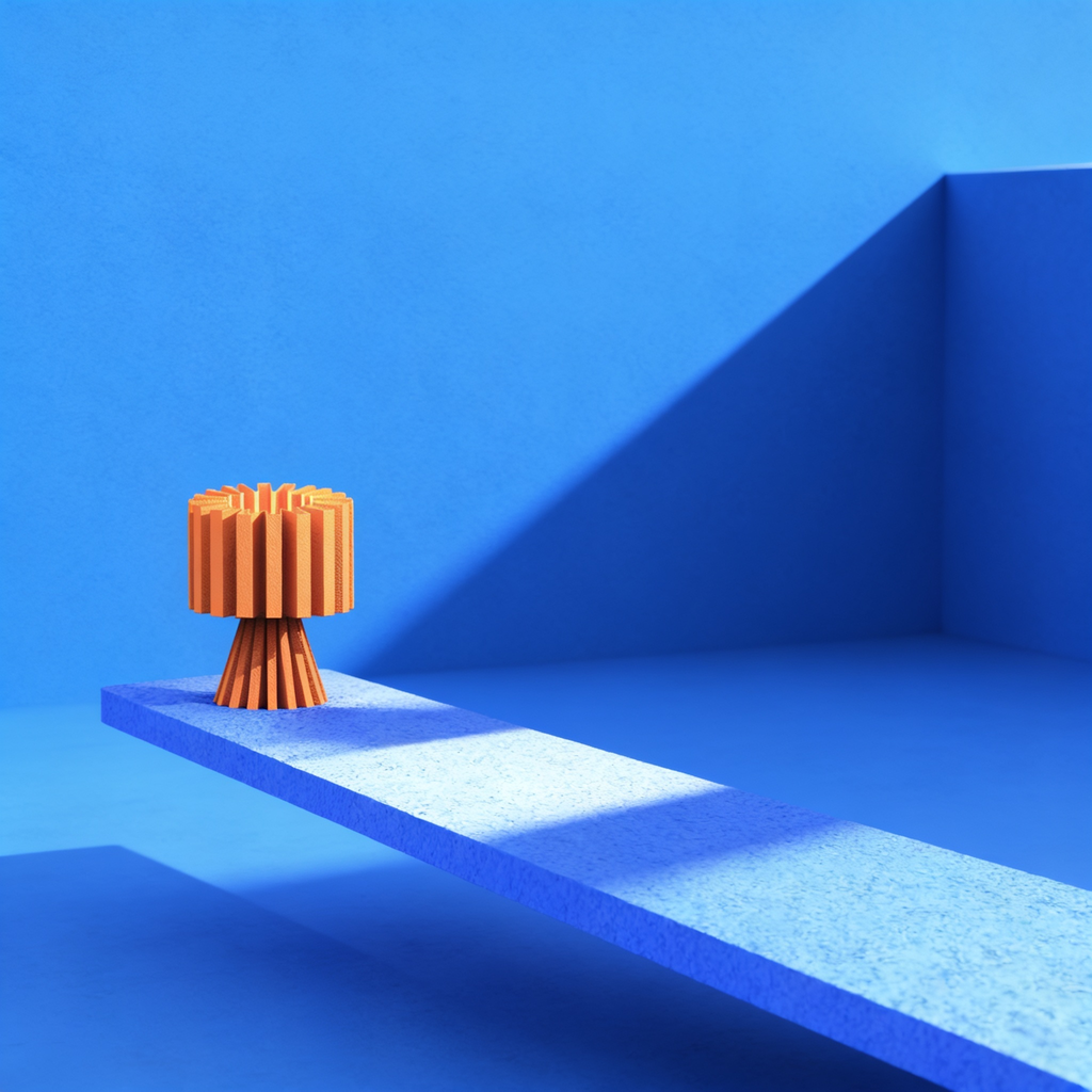 Flaro - Designer Table Lamp: Ribbed Sculptural Bedside Lamp for Bedroom & Living Room