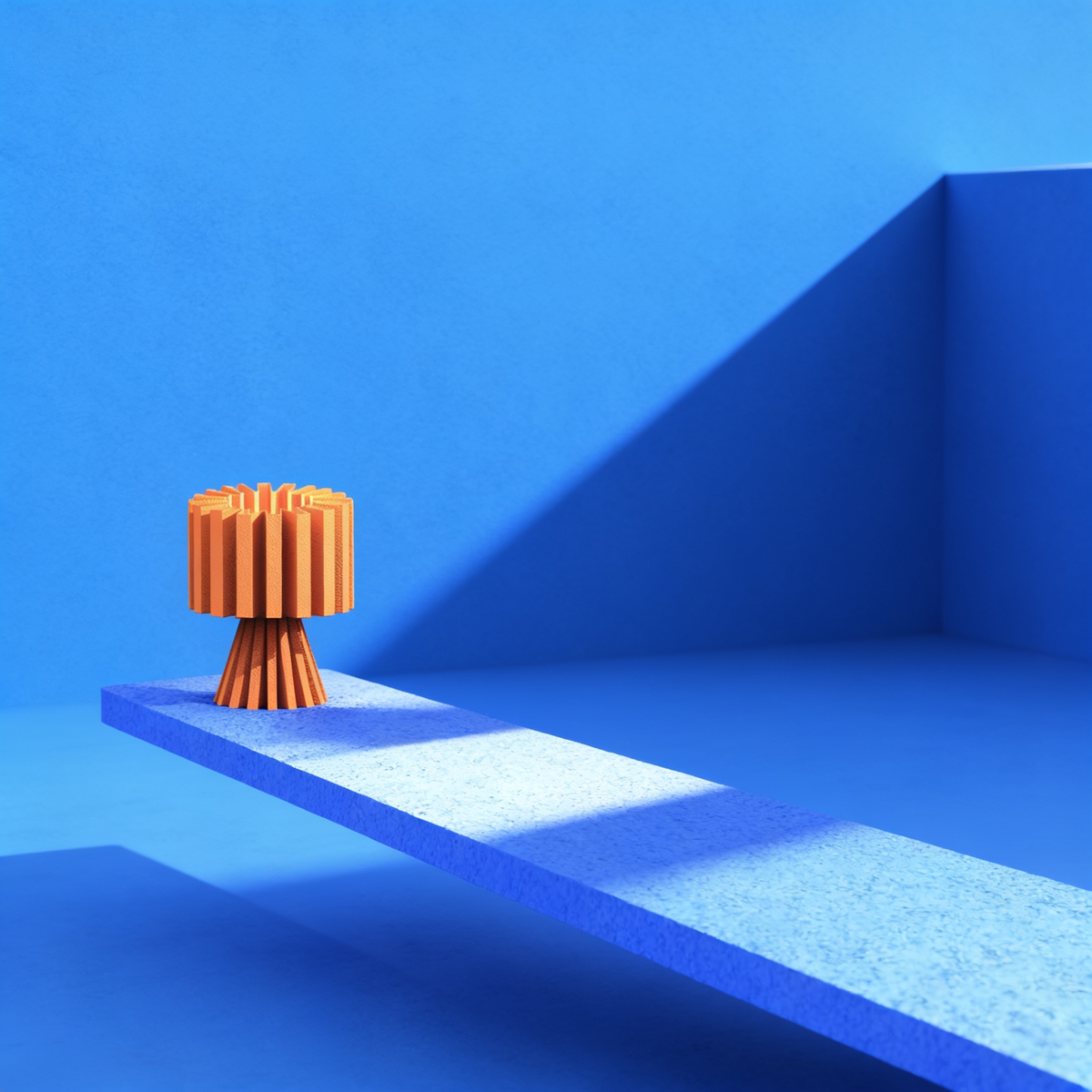 Flaro - Designer Table Lamp: Ribbed Sculptural Bedside Lamp for Bedroom & Living Room