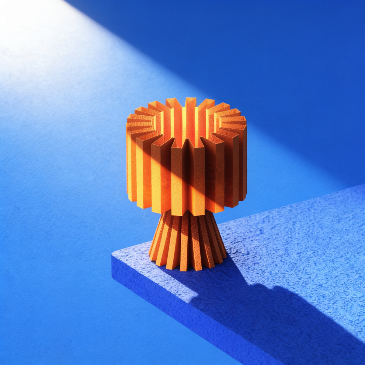 Flaro - Designer Table Lamp: Ribbed Sculptural Bedside Lamp for Bedroom & Living Room