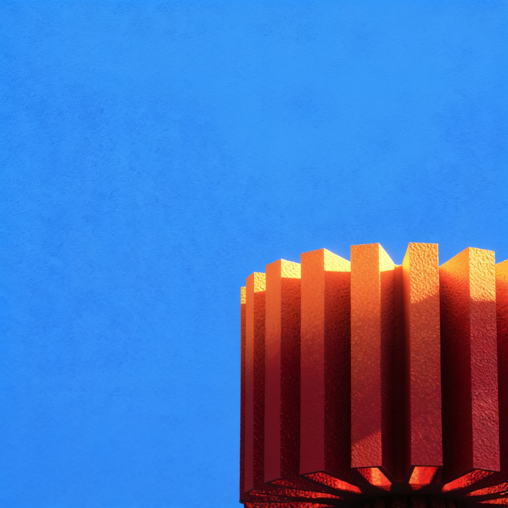 Flaro - Designer Table Lamp: Ribbed Sculptural Bedside Lamp for Bedroom & Living Room