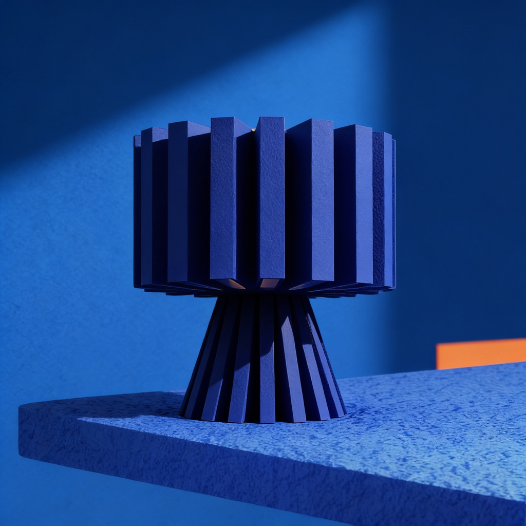 Flaro - Designer Table Lamp: Ribbed Sculptural Bedside Lamp for Bedroom & Living Room