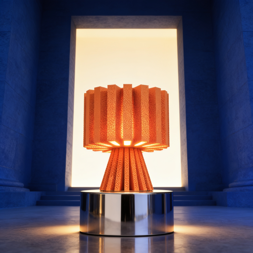 Flaro - Designer Table Lamp: Ribbed Sculptural Bedside Lamp for Bedroom & Living Room
