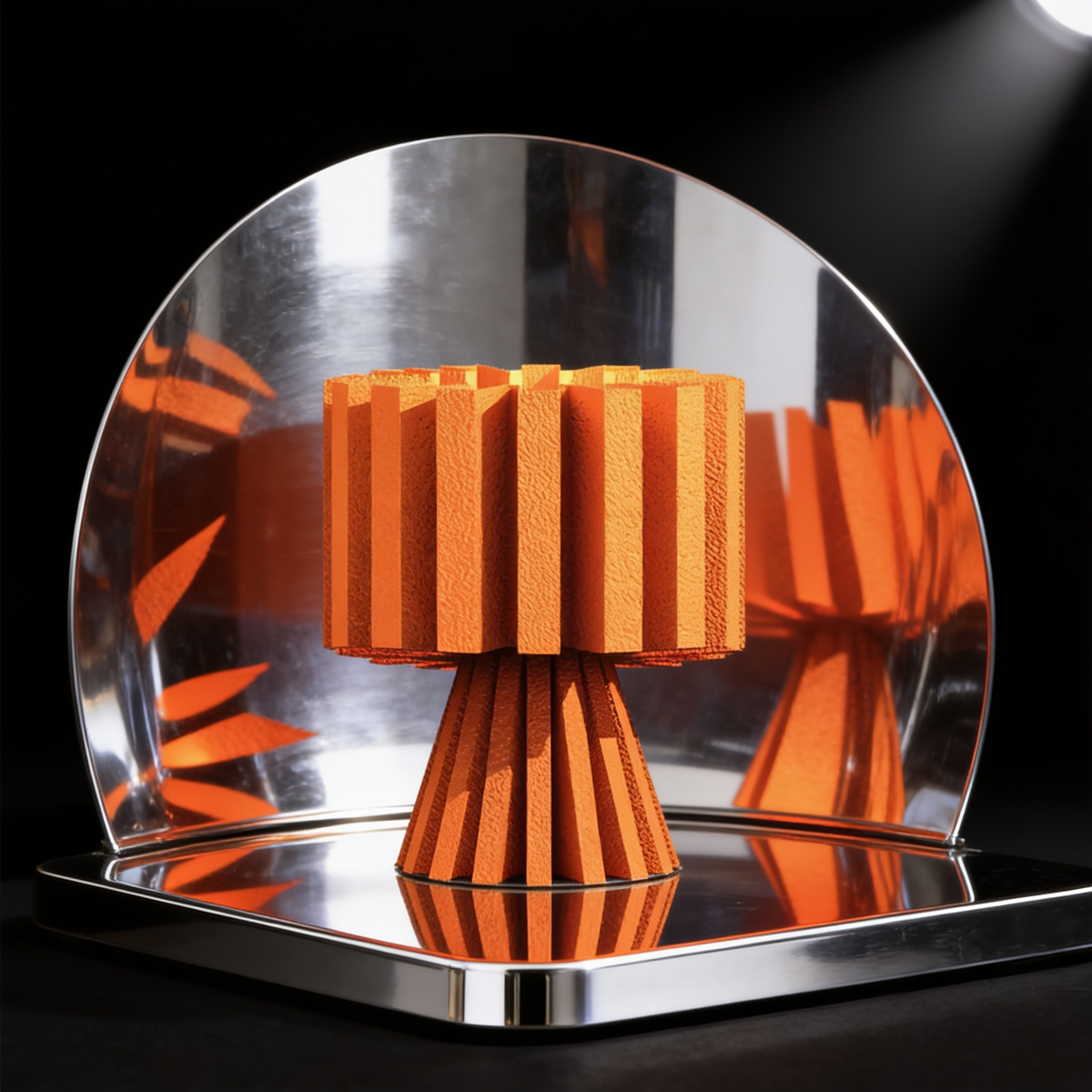 Flaro - Designer Table Lamp: Ribbed Sculptural Bedside Lamp for Bedroom & Living Room