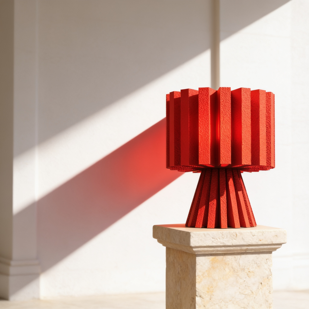 Flaro - Designer Table Lamp: Ribbed Sculptural Bedside Lamp for Bedroom & Living Room