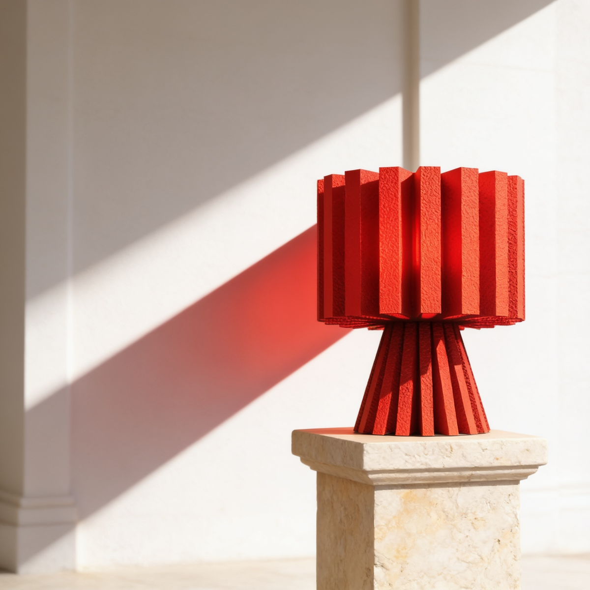 Flaro - Designer Table Lamp: Ribbed Sculptural Bedside Lamp for Bedroom & Living Room