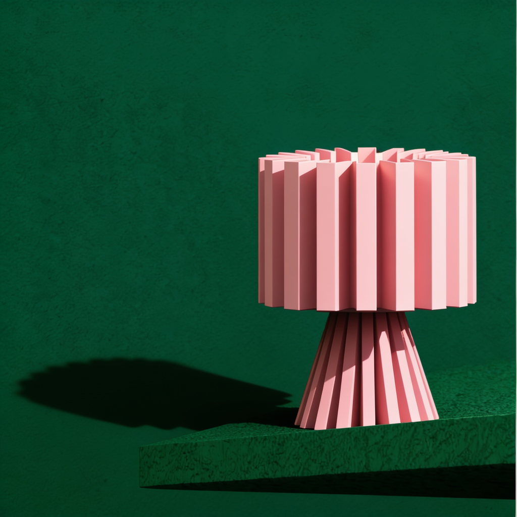 Flaro - Designer Table Lamp: Ribbed Sculptural Bedside Lamp for Bedroom & Living Room