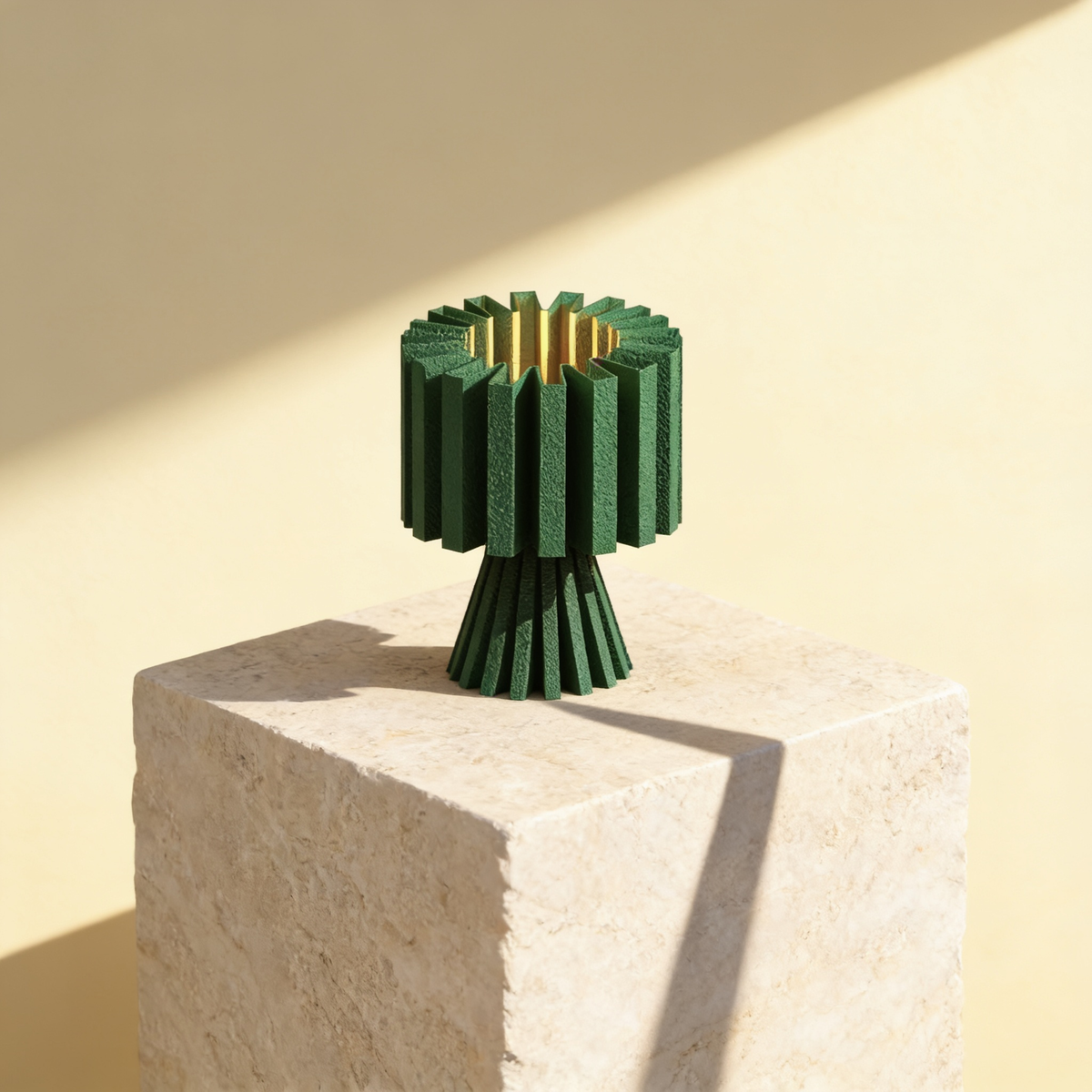 Flaro - Designer Table Lamp: Ribbed Sculptural Bedside Lamp for Bedroom & Living Room