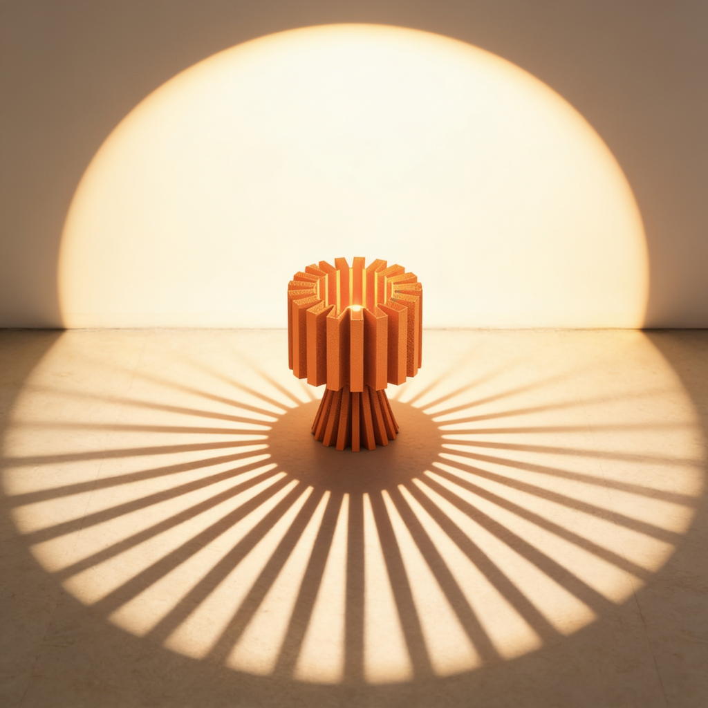 Flaro - Designer Table Lamp: Ribbed Sculptural Bedside Lamp for Bedroom & Living Room