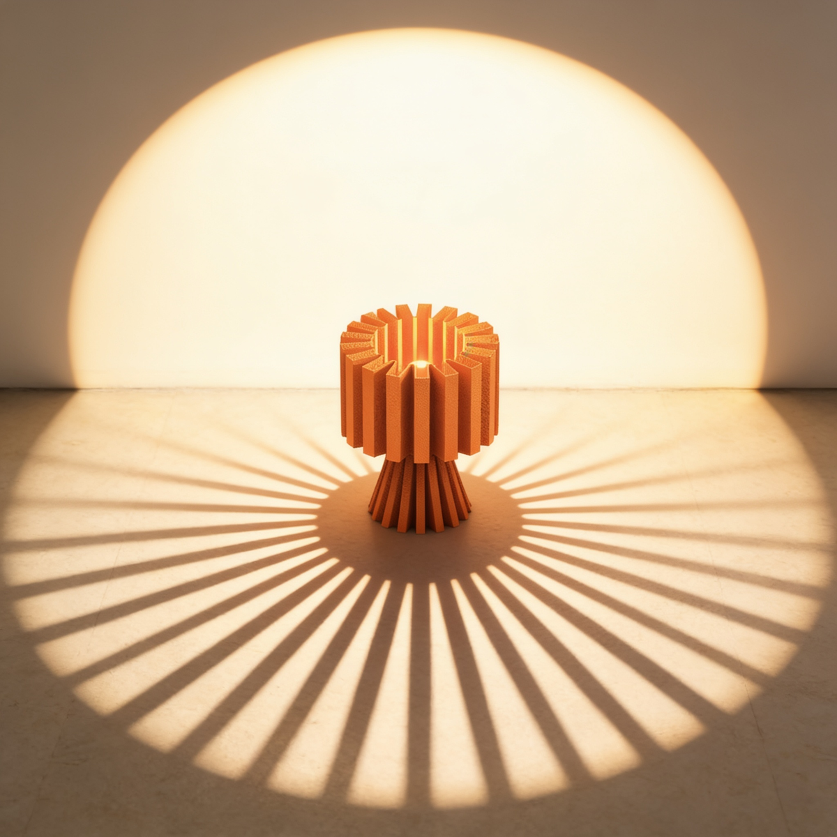 Flaro - Designer Table Lamp: Ribbed Sculptural Bedside Lamp for Bedroom & Living Room