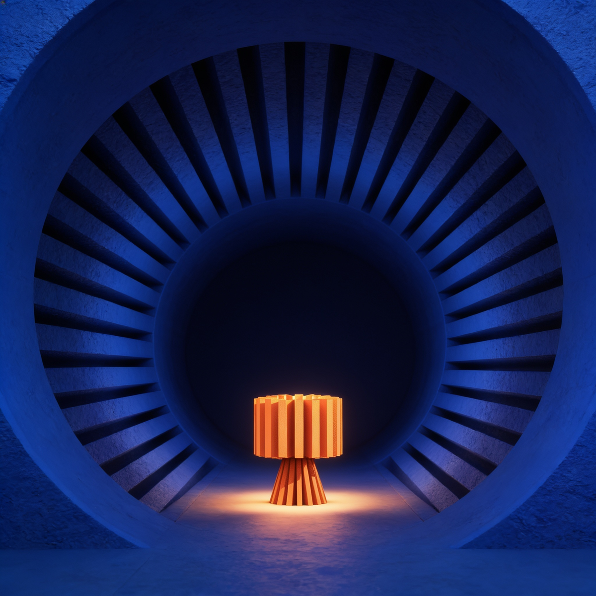Flaro - Designer Table Lamp: Ribbed Sculptural Bedside Lamp for Bedroom & Living Room