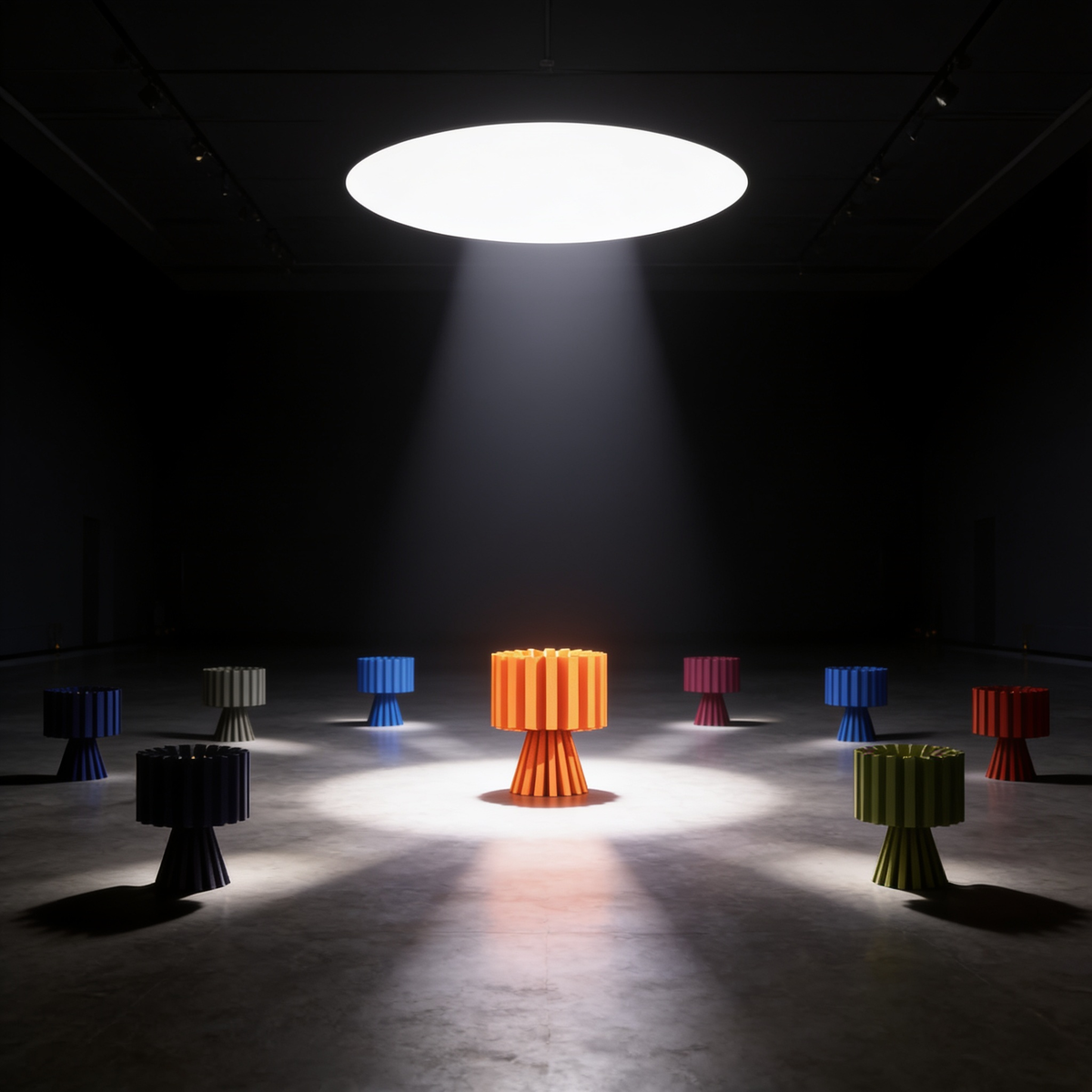 Flaro - Designer Table Lamp: Ribbed Sculptural Bedside Lamp for Bedroom & Living Room
