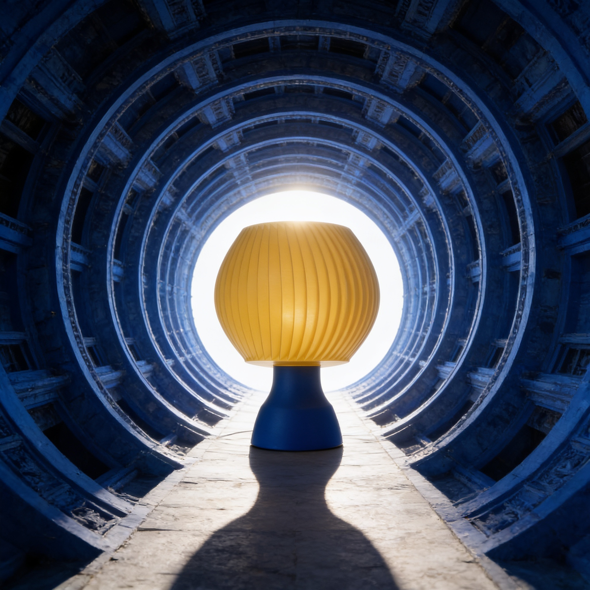 Sfera - Designer Table Lamp: Ribbed Globe Bedside Lamp for Bedroom & Living Room