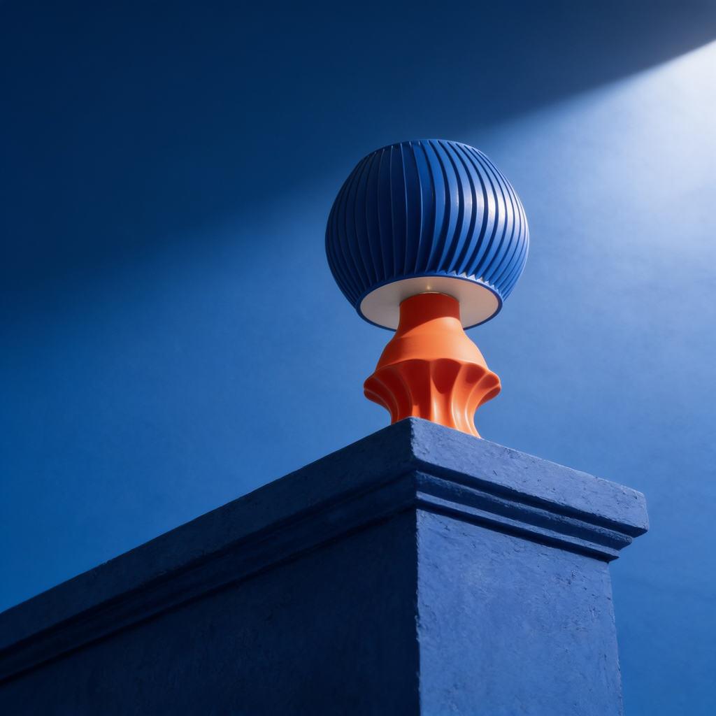 Sfera - Designer Table Lamp: Ribbed Globe Bedside Lamp for Bedroom & Living Room