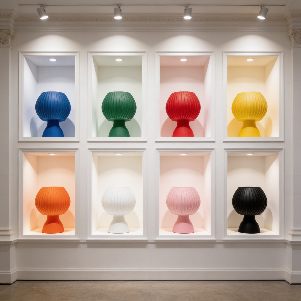 Sfera - Designer Table Lamp: Ribbed Globe Bedside Lamp for Bedroom & Living Room