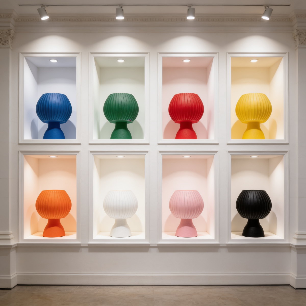 Sfera - Designer Table Lamp: Ribbed Globe Bedside Lamp for Bedroom & Living Room