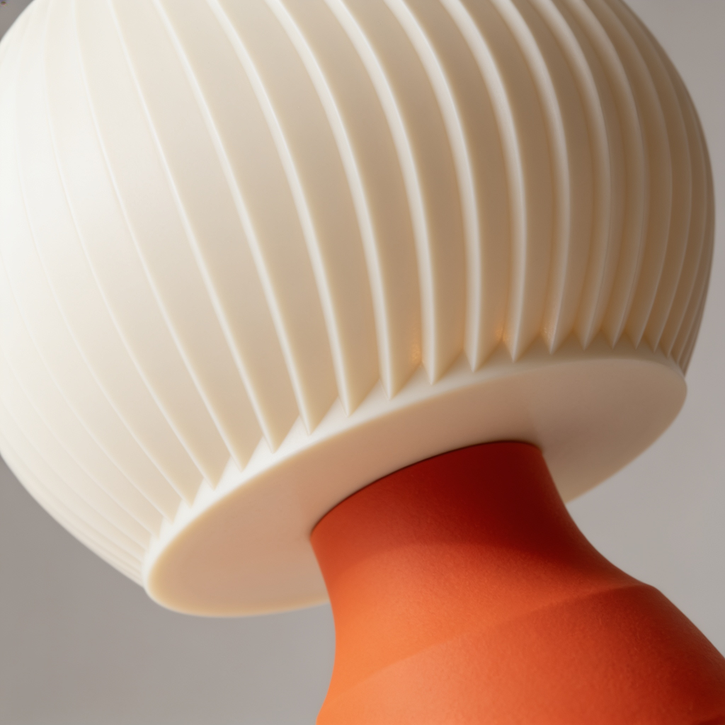 Sfera - Designer Table Lamp: Ribbed Globe Bedside Lamp for Bedroom & Living Room