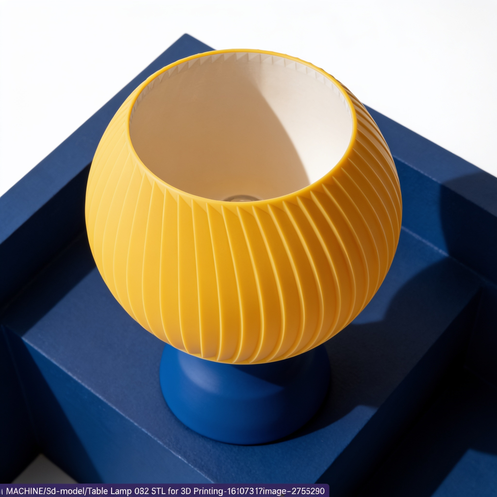 Sfera - Designer Table Lamp: Ribbed Globe Bedside Lamp for Bedroom & Living Room