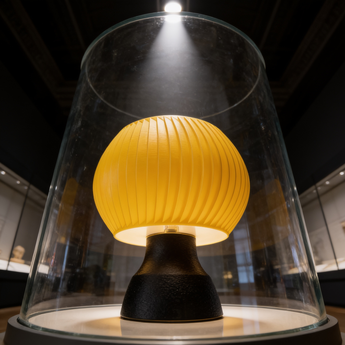Sfera - Designer Table Lamp: Ribbed Globe Bedside Lamp for Bedroom & Living Room