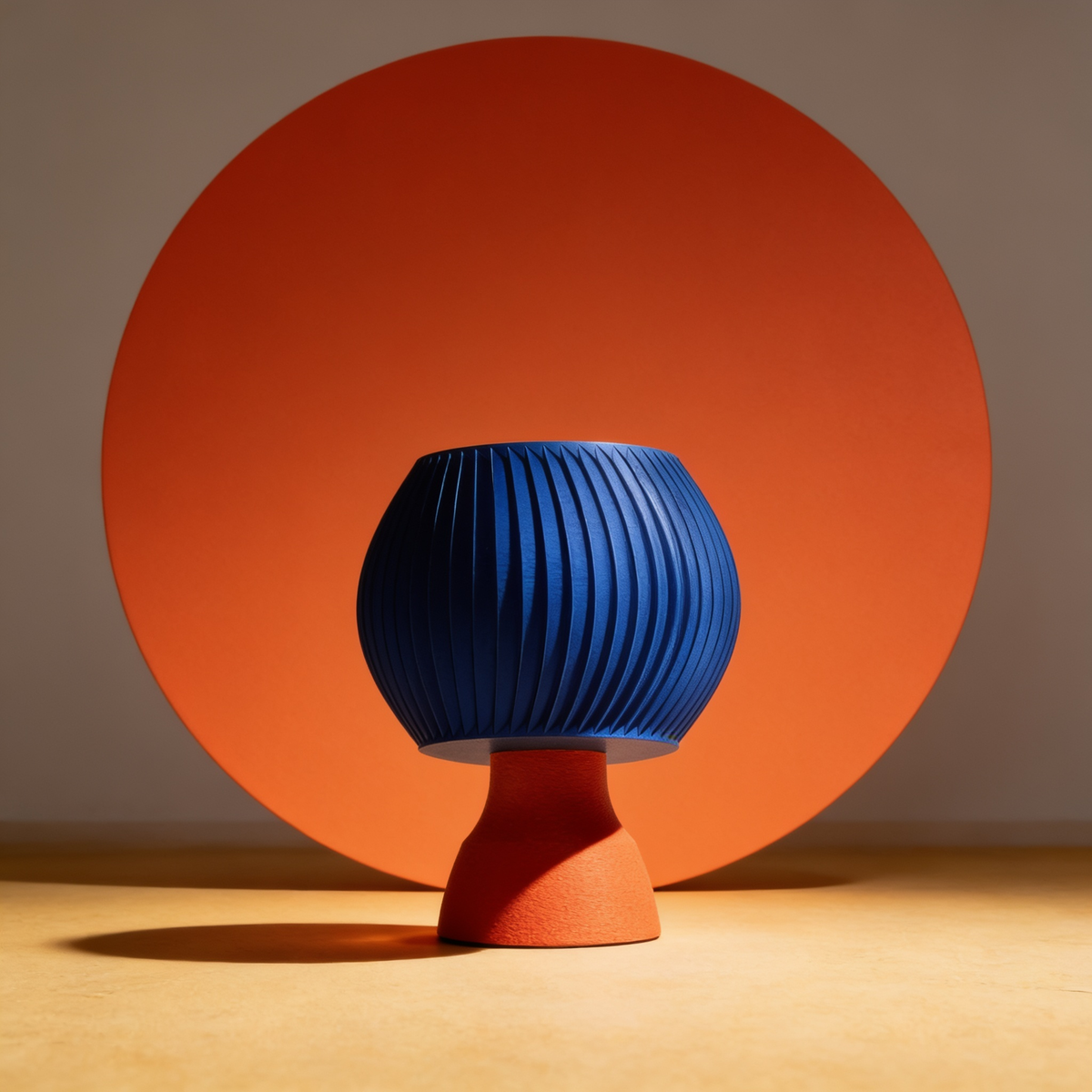 Sfera - Designer Table Lamp: Ribbed Globe Bedside Lamp for Bedroom & Living Room