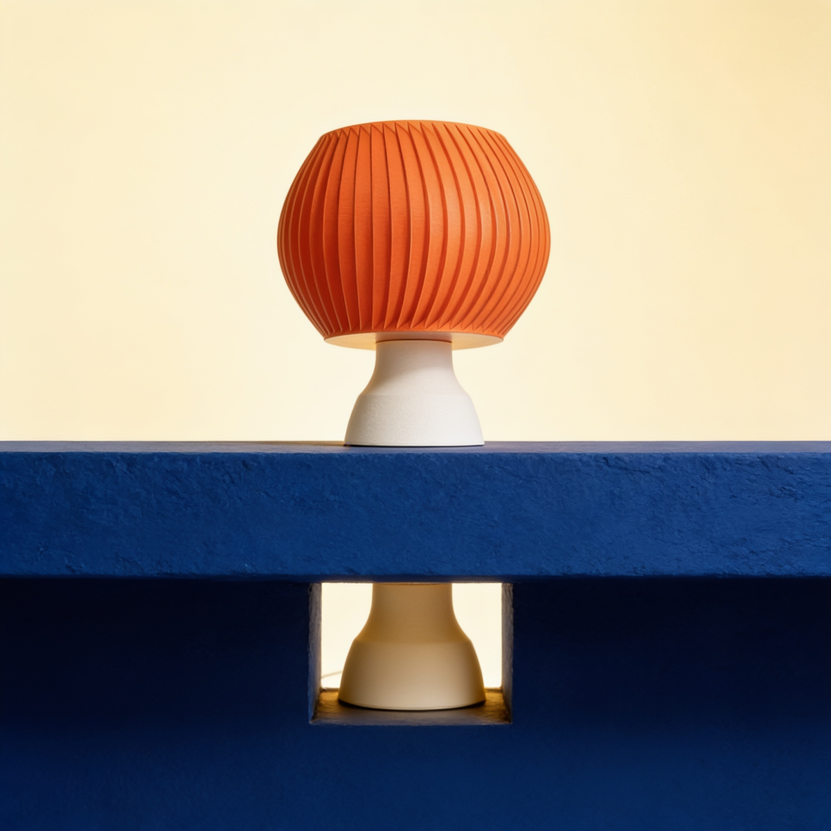 Sfera - Designer Table Lamp: Ribbed Globe Bedside Lamp for Bedroom & Living Room